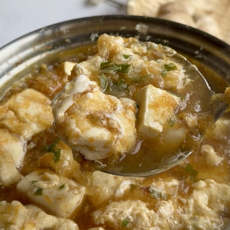 Comfort Soup with Vegetables, Tofu & Egg